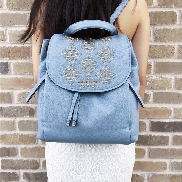 Gaby’sBags👜💕-Michael Kors Large Backpack Blue - Picture 2 of 8
